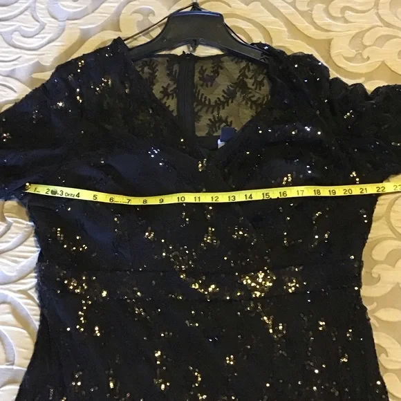 R&M Richards Black Sequin Formal Gown - Picture 6 of 11